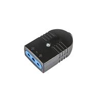 Poly Pool Toma de 10 A 2p+T, salida de cable axial, sujetacables aislante de tornillo, negro