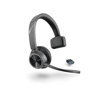 Poly - Voyager 4310UC Wireless Headset (Plantronics) - Single-Ear Headset with Boom Mic - Connect to PC/Mac Via USB-A Bluetooth Adapter, Cell Phone Via Bluetooth - Works with Teams, Zoom & More, negro