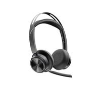 POLY Voyager Focus 2-M USB-C-C Headset USB-C/A Adapter Customer Special 1- Connection Via Bluetooth - Noise Cancellation; Smart Sensor Technology; Dynamic Mute Alerta - Negro