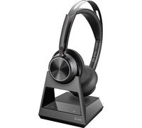Poly - Voyager Focus 2 UC USB-A Headset (Plantronics) - Bluetooth Dual-Ear (Stereo) Headset with Boom Mic - USB-A PC/Mac Compatible - Active Noise Canceling - Works with Teams, Zoom & more