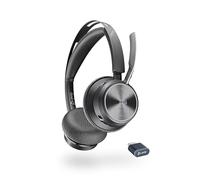 Poly - Voyager Focus 2 UC USB-C Headset (Plantronics) - Bluetooth Dual-Ear (Stereo) Headset with Boom Mic - USB-C PC/Mac Compatible - Active Noise Canceling - Works with Teams (Certified), Zoom & more