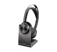 Poly Auriculares Voyager Focus 2 USB-C-C + adaptador USB-C/A + base de carga