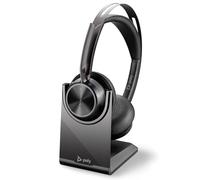 POLY Voyager Focus 2 USB-C-C Headset USB-C/A Adapter Charging Stand Customer Special 1- Active Noise Canceling (ANC) - Connect PC/Mac/Mobile vía Bluetooth - Negro