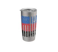 Polyamory - Bandera estadounidense poliamorosa Vaso térmico de acero inoxidable de doble pared