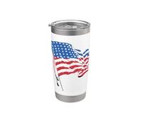 Polyamory - Bandera estadounidense poliamorosa Vaso térmico de acero inoxidable de doble pared