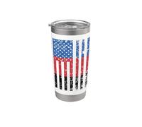 Polyamory - Bandera estadounidense poliamorosa Vaso térmico de acero inoxidable de doble pared