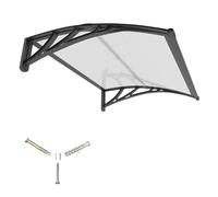 Polycarte - Toldo de puerta de 40 x 40 pulgadas, protección UV y refugio contra la lluvia para puerta delantera, patio, porche, ventana, cubierta exterior para todo tipo de clima para mayor
