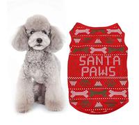 Polyester Bone Christmas Tree Patrón de Ropa de Mascotas Suave y cómoda para Perros Cats Festival Suministros de Ropa (L)