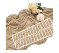 Polyester Gauze Table Runners 6 Pack Crinkle Finish(Deep beige) | 6 pack para beige runners, 50x50cm square size, boho crinkle texture, soft polyester fabric, wedding decor essential