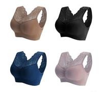 Polyester Seamless Bra One Size Summer para leisure Polyester(4PCS One Size)