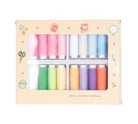 Polyester Sewing Thread Kit 20 Colors | 328ft Strong Thread Spools for Clothes/Crafts/DIY | Multipurpose Sewing Supplies with Portable Case (20 Colors Colored Set)