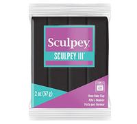 Polyform - Sculpey III - Pasta de Manualidades para Hornear (2 Unidades de 57 g Cada una). Color: Negro