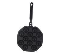 PolyGen 12 Cavity Octopus Ball Maker Aluminum Takoyaki Grill Pan with Takoyaki Pan Non-Stick Coating plus Long Plastic Handle and Hanging Hole for Dessert Baking Mold