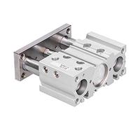 PolyGen 32mm Bore 25mm Stroke Cylinder, MGPM32X25 3 Guide Rod Pneumatic Cylinder, Double Acting with PT1/8 Interface for Industrial Pneumatic Systems