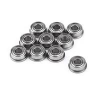 PolyGen 3D Printer Bearings Model F684ZZ, Set of 10 Flanged Ball Bearings with 4mm Bore and 9mm Diameter, Double Shielded for Low Friction and Smooth Motion