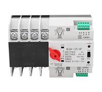 PolyGen 4P Power Transfer Switch for 3-Phase 4-Wire Systems, 400V AC Automatic Changeover Switch for DIN Rail Mount, Uninterruptible Power Supply (80A)