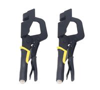PolyGen 90 Degree Corner Clamp 2 Pack with Secure Locking Knob, Carbon Steel T Joint Right Angle Clamp Tool with V Wedge Design for Woodworking