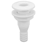 PolyGen - Accesorio pasante para Casco de 5/8 Pulgadas, Tipo Recto en plástico ABS, un Conector pasacasco para Sistemas de plomería de Barcos y Aplicaciones de Equipos Marinos (Blanca)