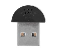 PolyGen Adaptador de grabación de Audio computadoras, Este micrófono Mini USB sin Controlador Proporciona una claridad de Sonido Mejorada para Trabajo Remoto y sesiones de (Negra)