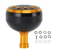 PolyGen Aluminum Alloy Power Knob with Textured Surface, 38mm Size, Ergonomic Shape, Fits Shimano / / Daiwa Reels for Saltwater Fishing (Black Gold)