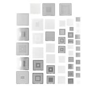 PolyGen BGA Rework Net 47 Piece Kit 304 Stainless Steel Universal BGA Reballing Stencil Net for GPU/CPU/Motherboard Chipset Soldering and Repair