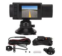 PolyGen Cámara de Tablero de 3 vías con visión Nocturna Starlight Pantalla IPS de 2.0 Pulgadas Vista Delantera Trasera de la Cabina y Monitor de estacionamiento DVR para automóvil