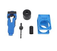 PolyGen Door Latch Installation Tool with Door Latch Mortiser for 1-3/8" / 1-3/4" Wood Doors and 2-3/8" / 2-3/4" Jambs Features Auto Positioning Guide and Lock Hole Saw Set