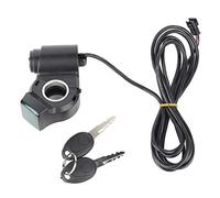 PolyGen Electric Bike Voltmeter 12-99V with Digital Throttle Display for Universal Battery Types Handlebar Speed Control with Lock for Electric Bikes/Scooters