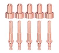 PolyGen Electrode Nozzles Kit, 10 Piece Brass Plasma Cutter Consumables, Includes 64006510 Electrode and 64006514 Nozzle Tip for MC60 MC100 Torch