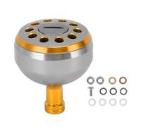 PolyGen Ergonomic 38mm Aluminum Alloy Knob with Secure Textured Grip for Baitcasting Reel Upgrades, Better Handling in Wet Conditions, Fishing Reel Power Knob for S/A/D (Gold)