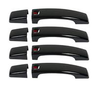 PolyGen Exterior Car Door Handle Cover Trim with Gloss Black Finish, ABS Construction, Compatible with 4 / LR4 2010 to 2016, 8pc Set