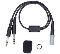 PolyGen GA 2 Plug Adapter Converts 6pin Female, 58cm Shielded Cord, Helicopter Headset Adapter for General Aviation Use on Fixed Wing Planes