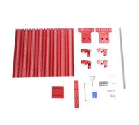 PolyGen Guide Rail Joining Set, Aluminum Alloy Parallel Rail Guide System with Adjustable Stops and 90 Degree Clamp Angle for Woodworking and Sawing Projects