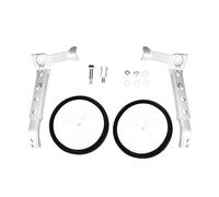 PolyGen Heavy Duty Training Wheels for Kids Bicycles 16 18 20 22 Inch, Childrens Bike Support Wheels with All Fittings Included for Easy Installation (Plata Blanco)