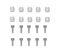 PolyGen Hydraulic Disc Brake Hose Olive Insert 10 Pack Set, Stainless Steel/Aluminum Alloy for AVID Brake Systems, AVID Replacement Part for Secure Seal