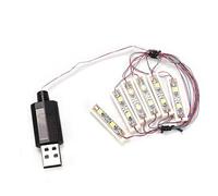 PolyGen Kit de iluminación DIY Incluye una lámpara LED Tipo Barra para construcciones; Este componente es un LED Alimentado por USB para Ladrillos para Agregar iluminación.