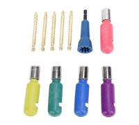 PolyGen Kit de pelacables eléctrico y Twister de 6 piezas con 5 tamaños de pelacables de 1,5 mm², 2,5 mm², 4 mm², 6 mm², 10 mm² y varilla de 1/4 pulgadas para fijación de