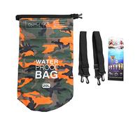 PolyGen Orange Camo Dry Bag with a Secure Roll Top Closure for Swimming and Kayaking, A Portable Dry Bag for Clothes and Gear, 20L Polyester PVC