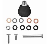 PolyGen Pomo de Mango de Carrete de Pesca Outlast Baitcasting con Paquete de Accesorios para Uso en Agua Dulce/Salada, Proporciona un Agarre Seguro, pomo eléctrico de Carrete de (Plata Negro)