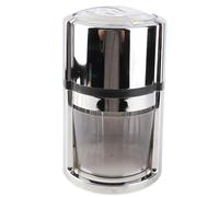 PolyGen Portable Ice Shaver with Manual Hand Crank for Parties and Home Use, a Countertop Shaved Ice Crusher for Quick Drink Chilling, Plated Finish