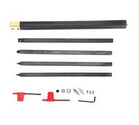 PolyGen Portaherramientas de torneado, kit de herramientas de torno para carpintería con 45 soportes de acero, mango de 14,4 pulgadas y cuchillas intercambiables para ranurar y