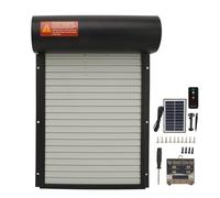 PolyGen Puerta automática para gallinero con Sensor de luz con Temporizador programable y Control Remoto para Pollos/Patos/Gansos, gestión de gallinero Manos Libres, Panel Solar (Black)