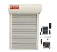 PolyGen Puerta automática para gallinero con Sensor de luz con Temporizador programable y Control Remoto para Pollos/Patos/Gansos, gestión de gallinero Manos Libres, Panel Solar (White)