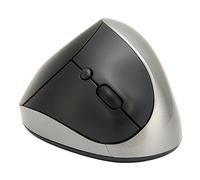 PolyGen Ratón Vertical inalámbrico Sensor óptico preciso, dpi Seleccionable 800/1600/2400 y diseño de 6 Teclas para PC y Ordenadores para Reducir la tensión en la muñeca (Gray)