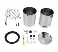 PolyGen Stainless Steel Storage Bucket 1.5GAL Capacity with Gravity Fed Spigot for Outdoor Activities a Portable Water Dispenser for Camping and RV Use