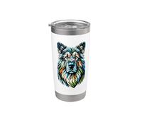 Polygon Art Anatolian Shepherd Dog Kangal Vaso térmico de acero inoxidable de doble pared