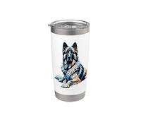 Polygon Art Anatolian Shepherd Dog Kangal Vaso térmico de acero inoxidable de doble pared