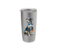Polygon Art Catahoula Leopard Dog Vaso térmico de acero inoxidable de doble pared