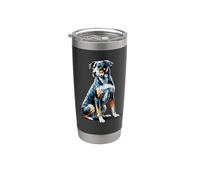 Polygon Art Catahoula Leopard Dog Vaso térmico de acero inoxidable de doble pared