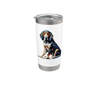 Polygon Art Coonhound Coon Dog Vaso térmico de acero inoxidable de doble pared